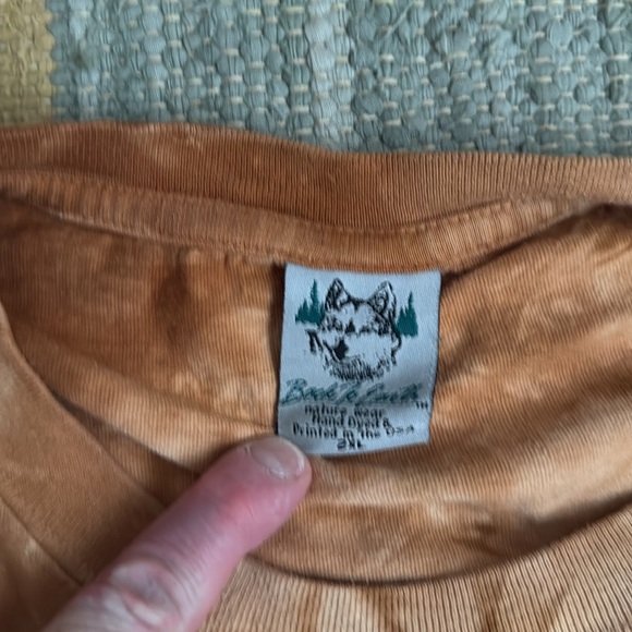 Hand Dyed and Printed Vintage Bald Eagle cut off tee - Picture 2 of 3